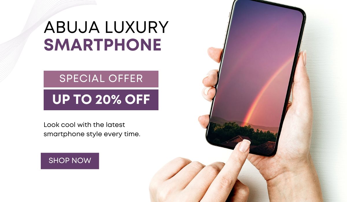 White and Purple Modern Smartphone Sale Facebook Post (1200 x 700 px)