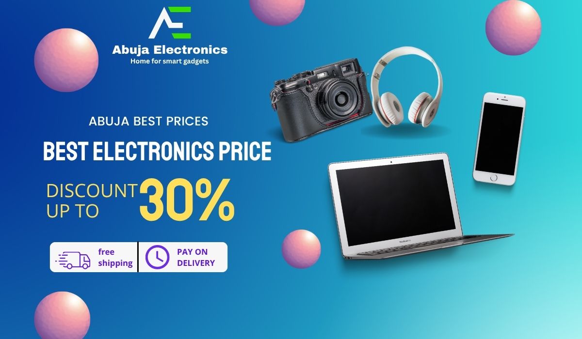 blue gradient electronic sales promotion banner (1200 x 700 px)